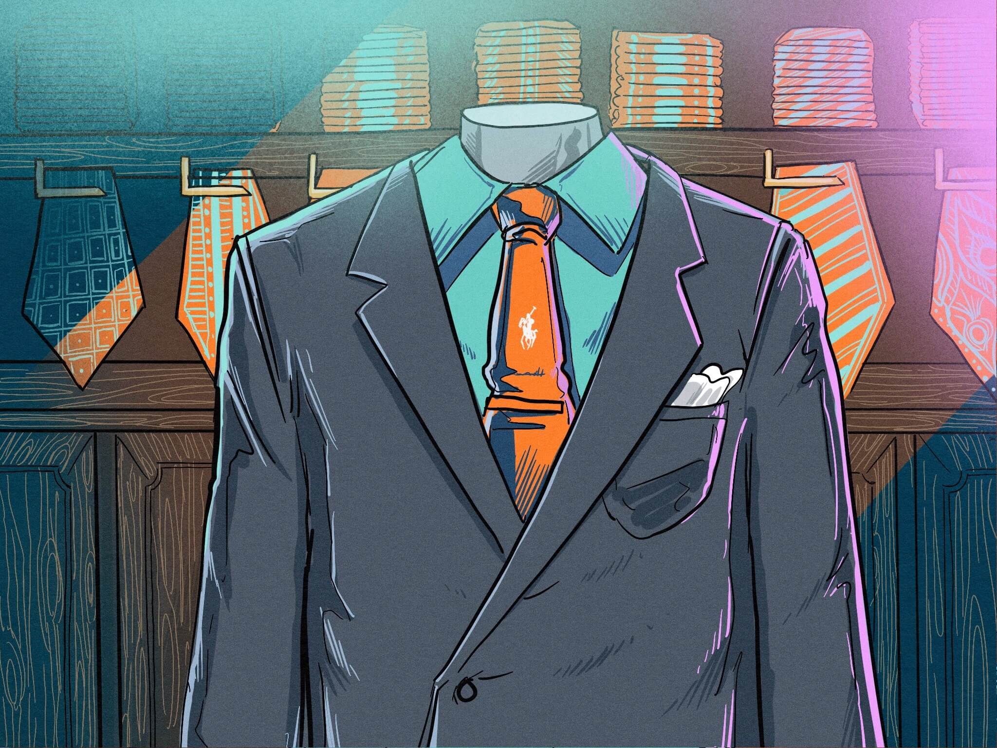 suit and tie by polo ralph lauren NYSE RL