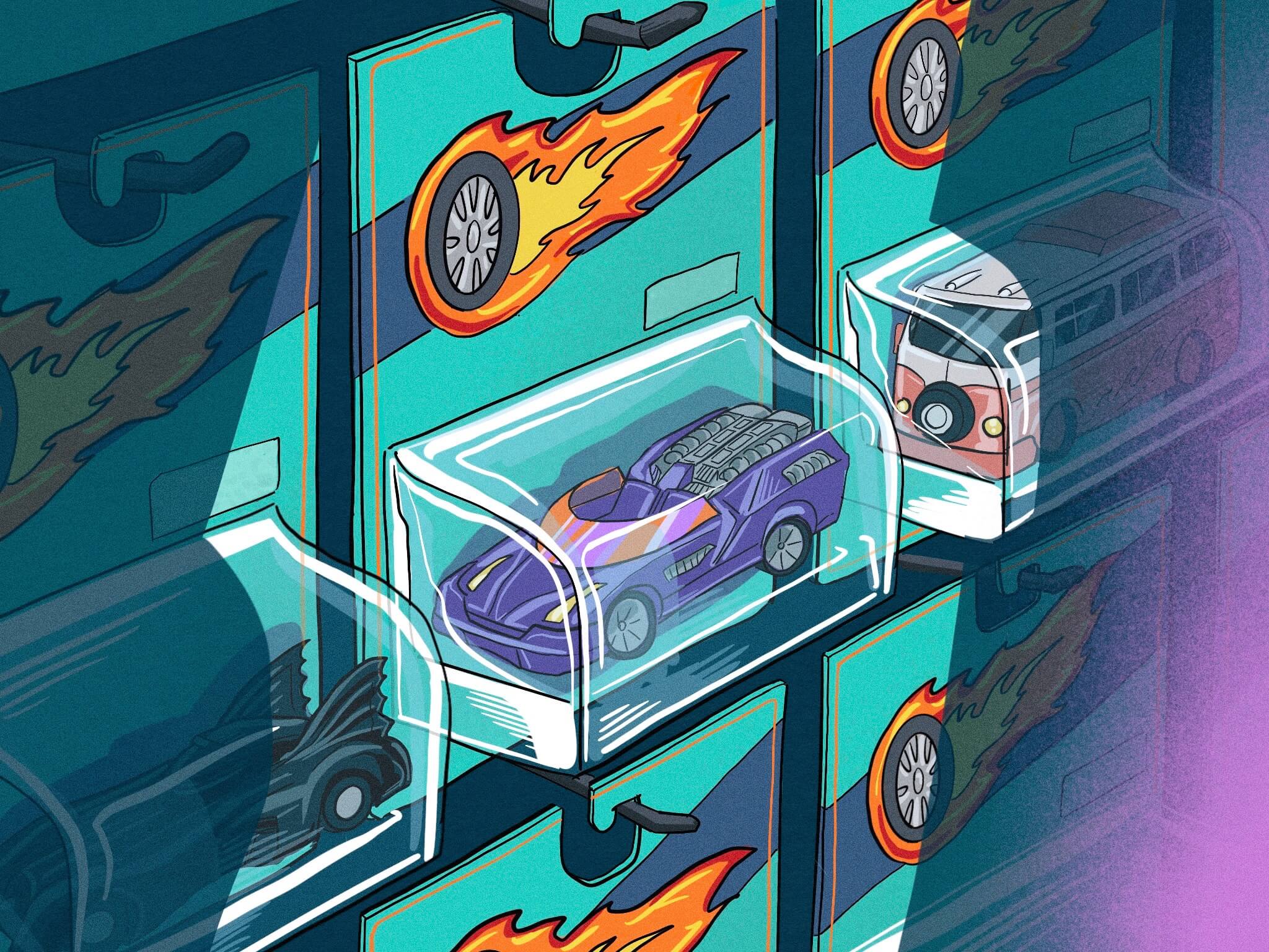 Hot wheels toy car collection mattel nasdaq mattel (1)