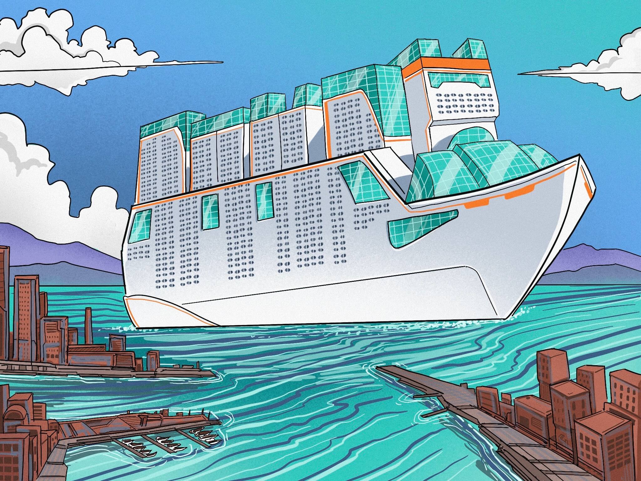 giant cruise ship on the port royal caribbean cruises nyse rcl (2)