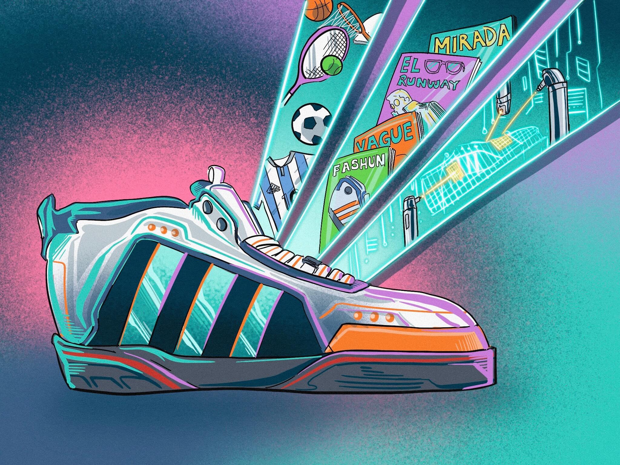 Adidas shoe illustration adidas bats eu ads