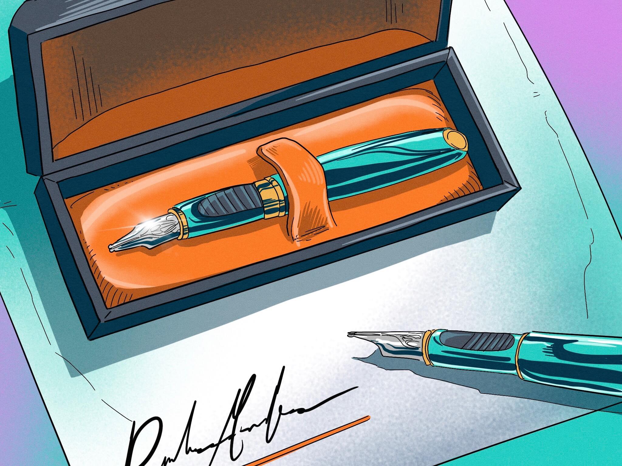 Walterman fountain pen and signature newell brand nasdaq nwl (1)