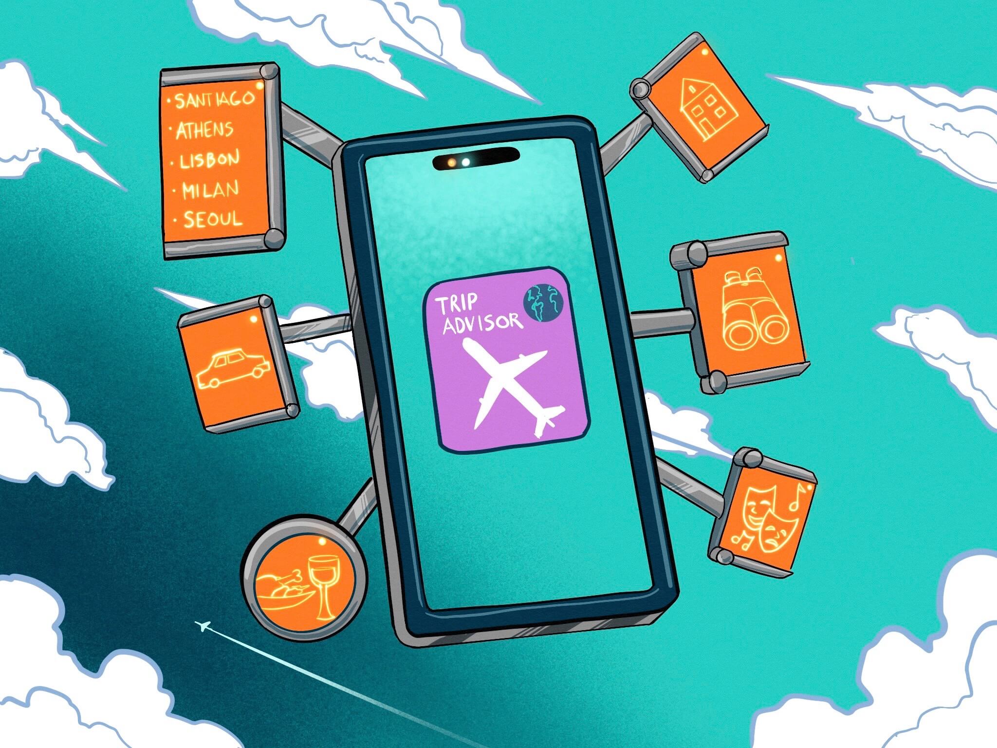 swiss army knife travel app tripadvisor nasdaq trip